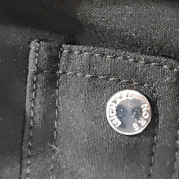 Michael Kors Womens Roll Tab Sleeve Pockets Black‎ Collared Dress Size S Small - Picture 11 of 13